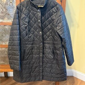 Persona by Marina Rinaldi Reversible Women's Quilted Black Coat, Size 1X/25/16W